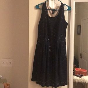 Navy Slevesss  Dress
